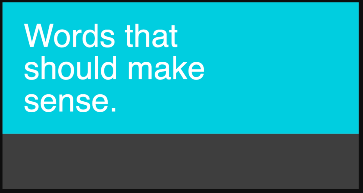 text and box