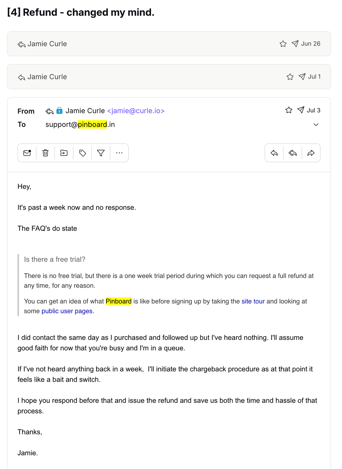 email three