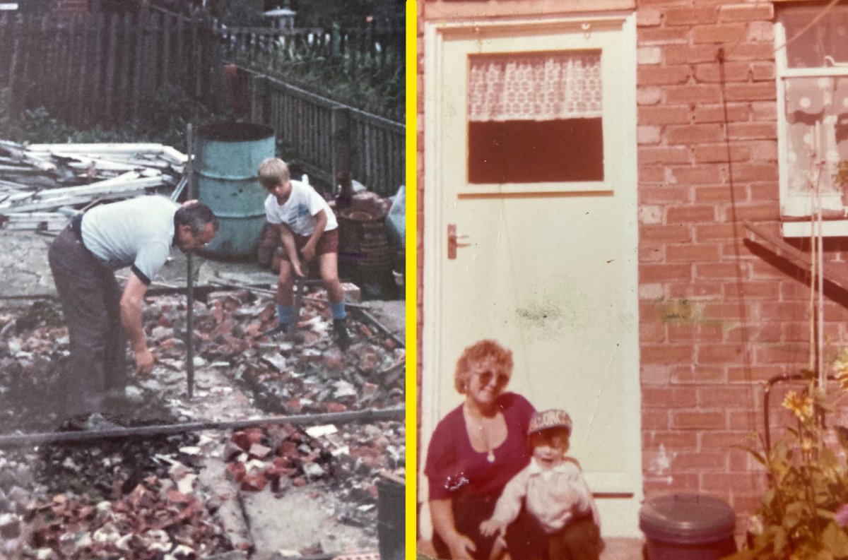 In the garden at my grandparents house as as a little baby to a teenager