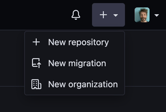 click the plus icon and choose new migration